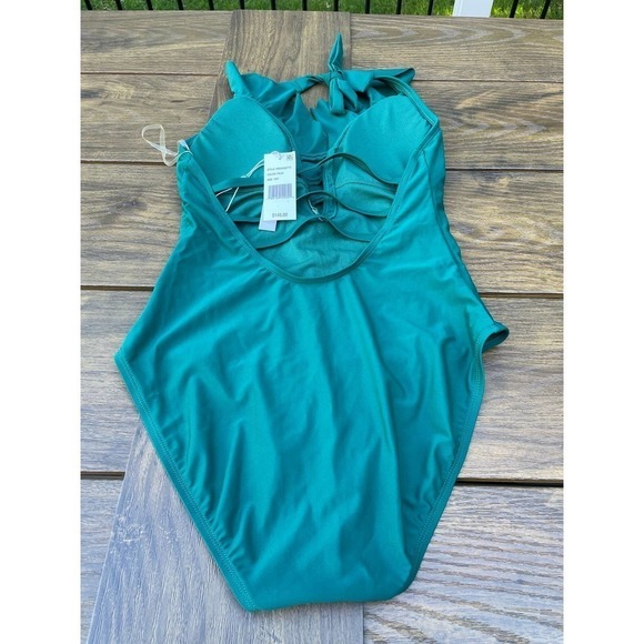 Bleu Rod Beattie Green Palm one piece bathing suit Ruffles Size 10 - Picture 6 of 8